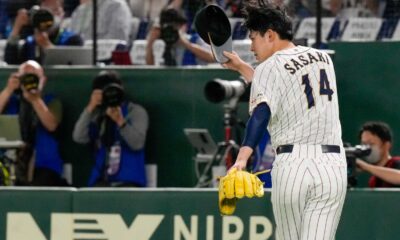 Roki Sasaki Pitching World Baseball Classic Tokyo Dome