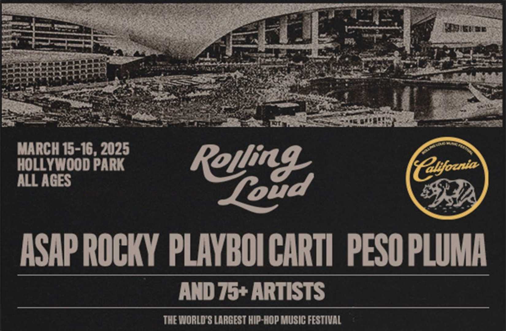 Rolling Loud California 2025 Festival Lineup Poster