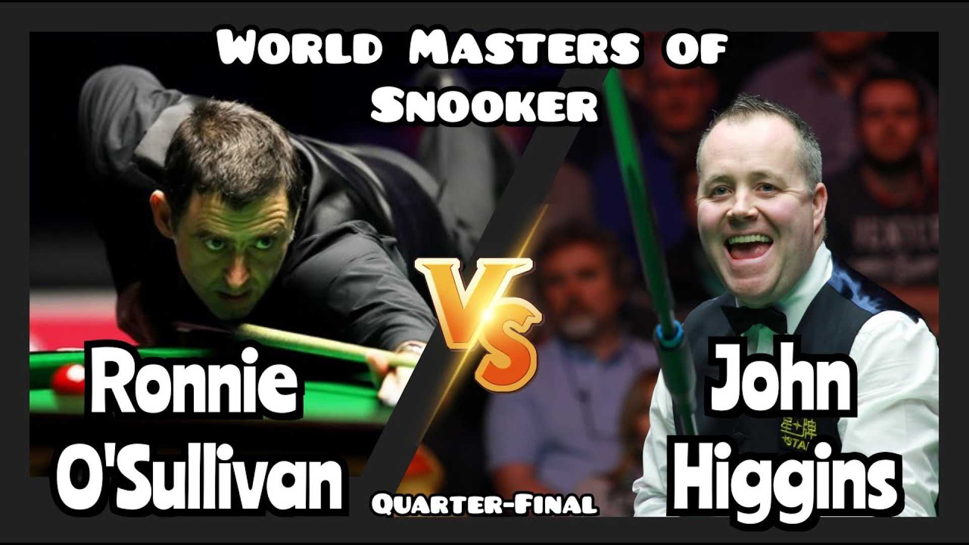 Ronnie O'sullivan John Higgins Snooker Match 2024