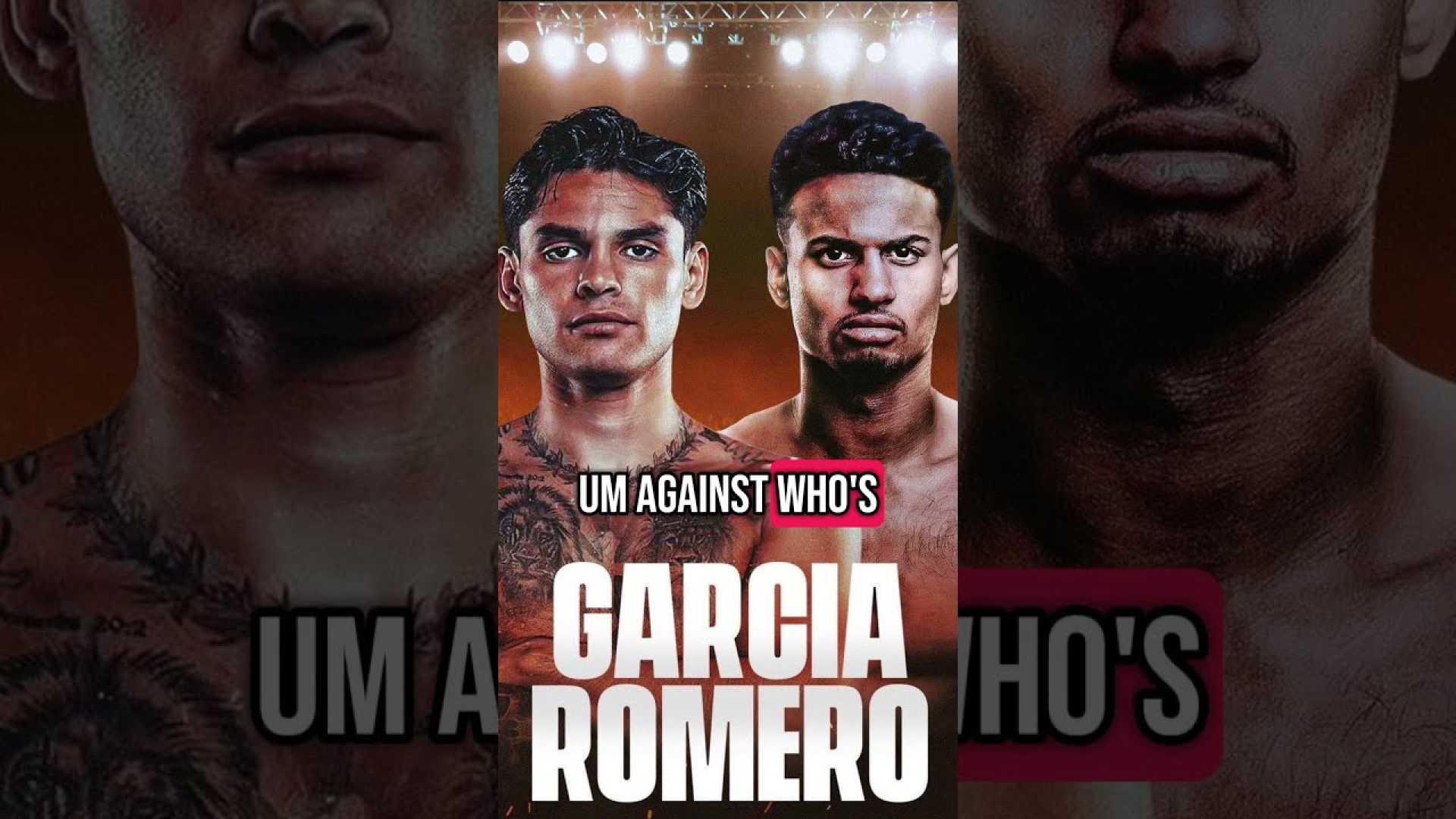 Ryan Garcia Vs Rolly Romero Boxing Match Poster