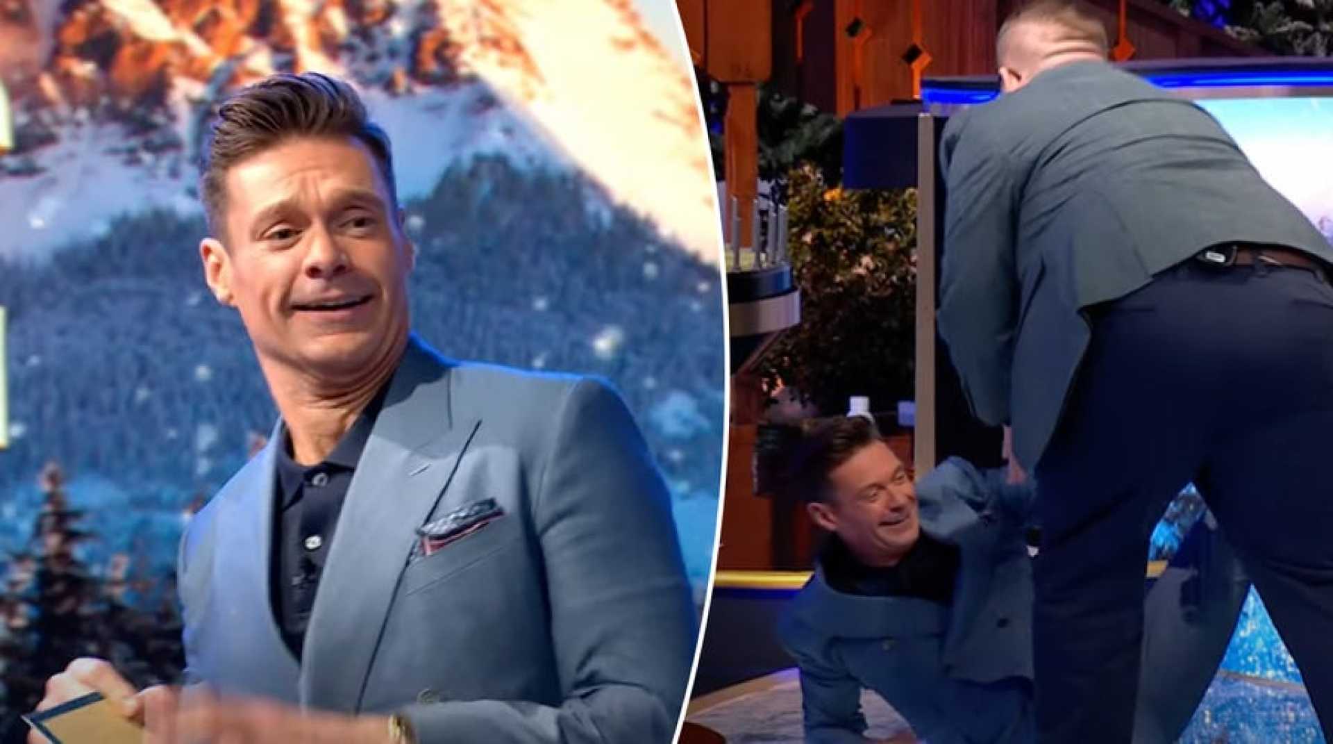 Ryan Seacrest Tackled On Wheel Of Fortune