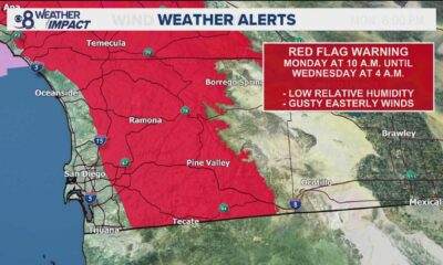 San Diego County Red Flag Warning Wildfire Risk