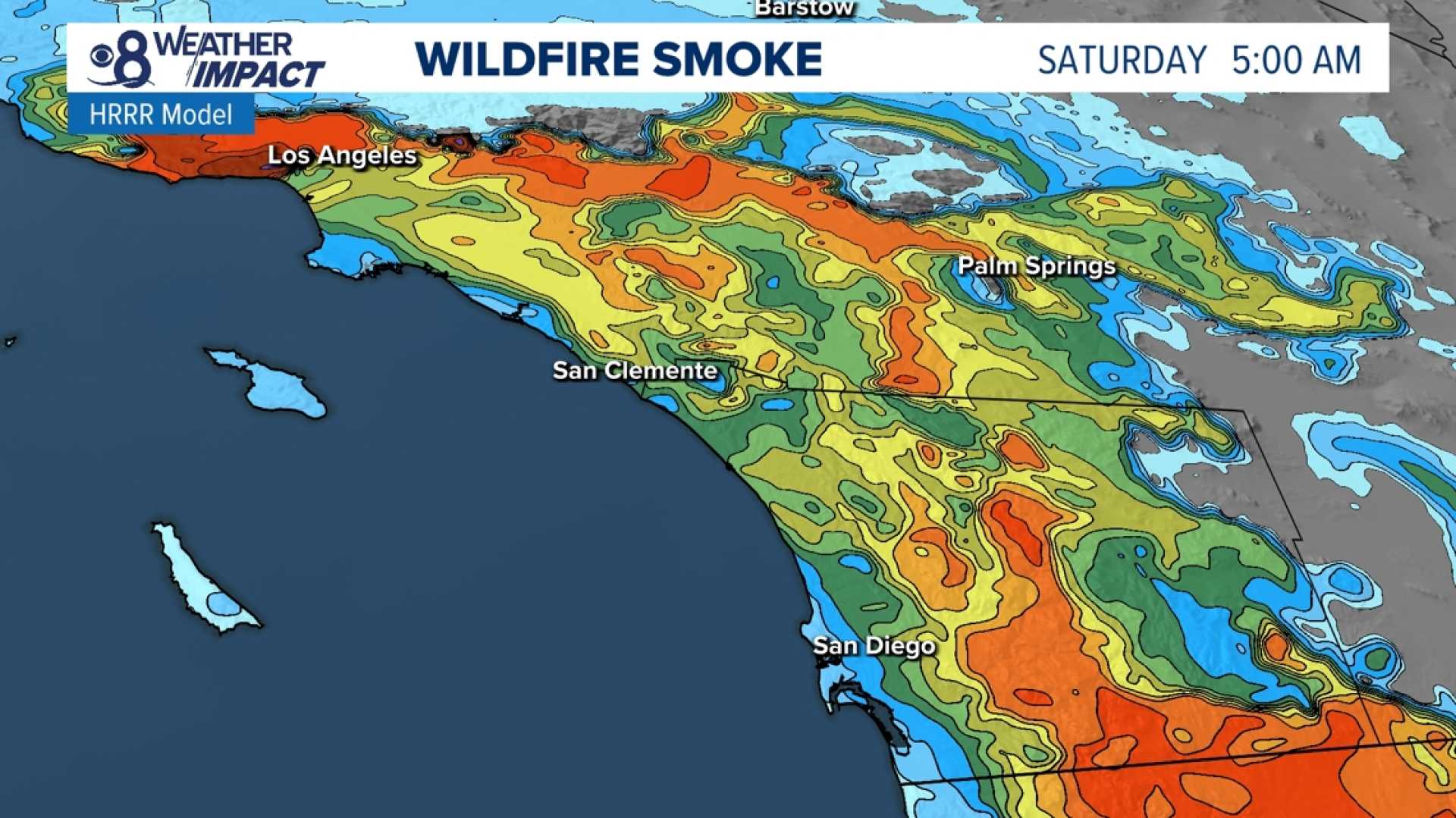 San Diego County Wildfires Smoke Aerial View