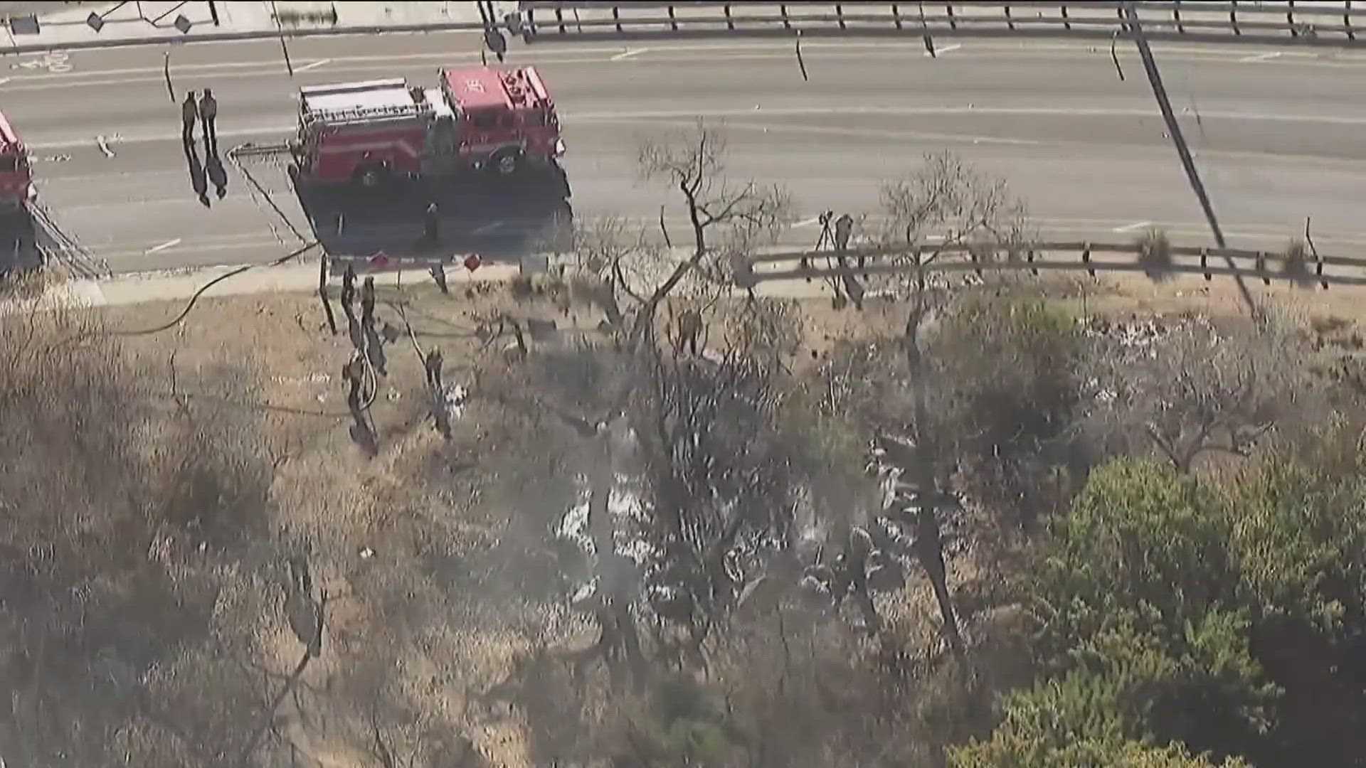 San Diego Vegetation Fire Near Fairmount Avenue