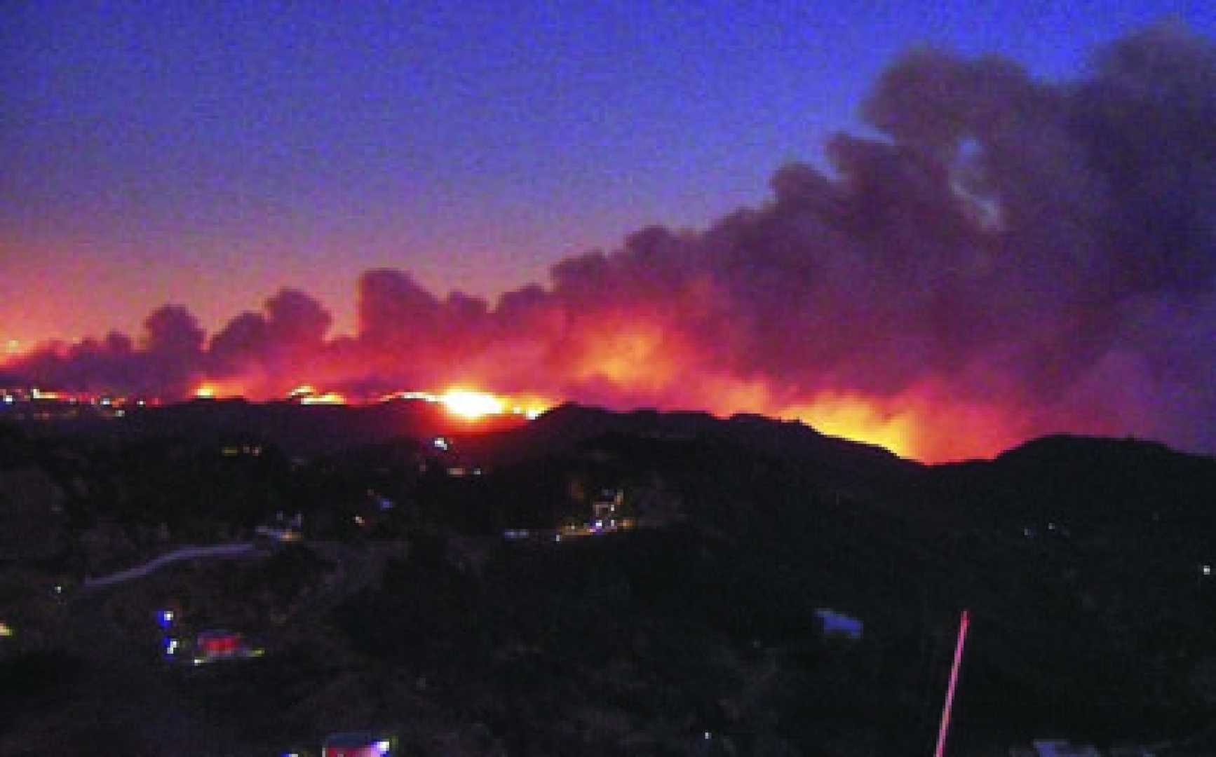 Santa Clarita Brush Fire San Francisquito Canyon Road