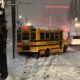 School Bus In Snowstorm