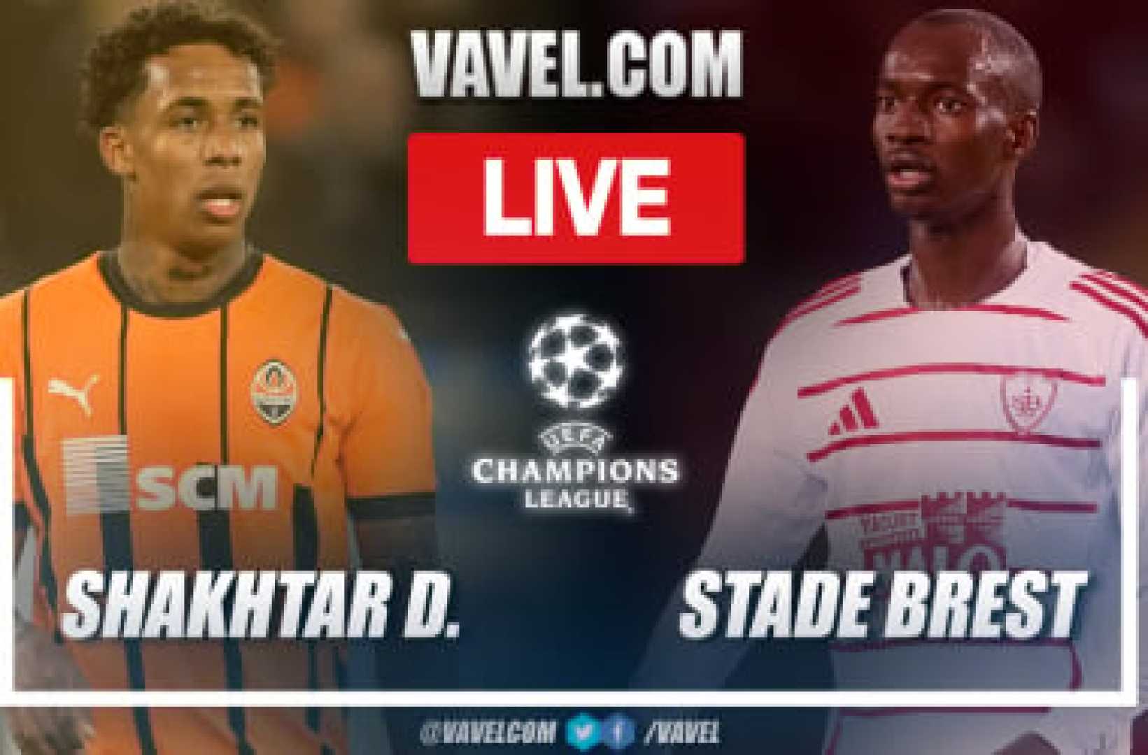 Shakhtar Donetsk Vs Stade Brest Champions League Match