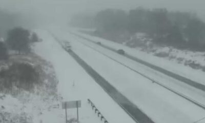 Snow Covered Roads Cedar Rapids Iowa Winter