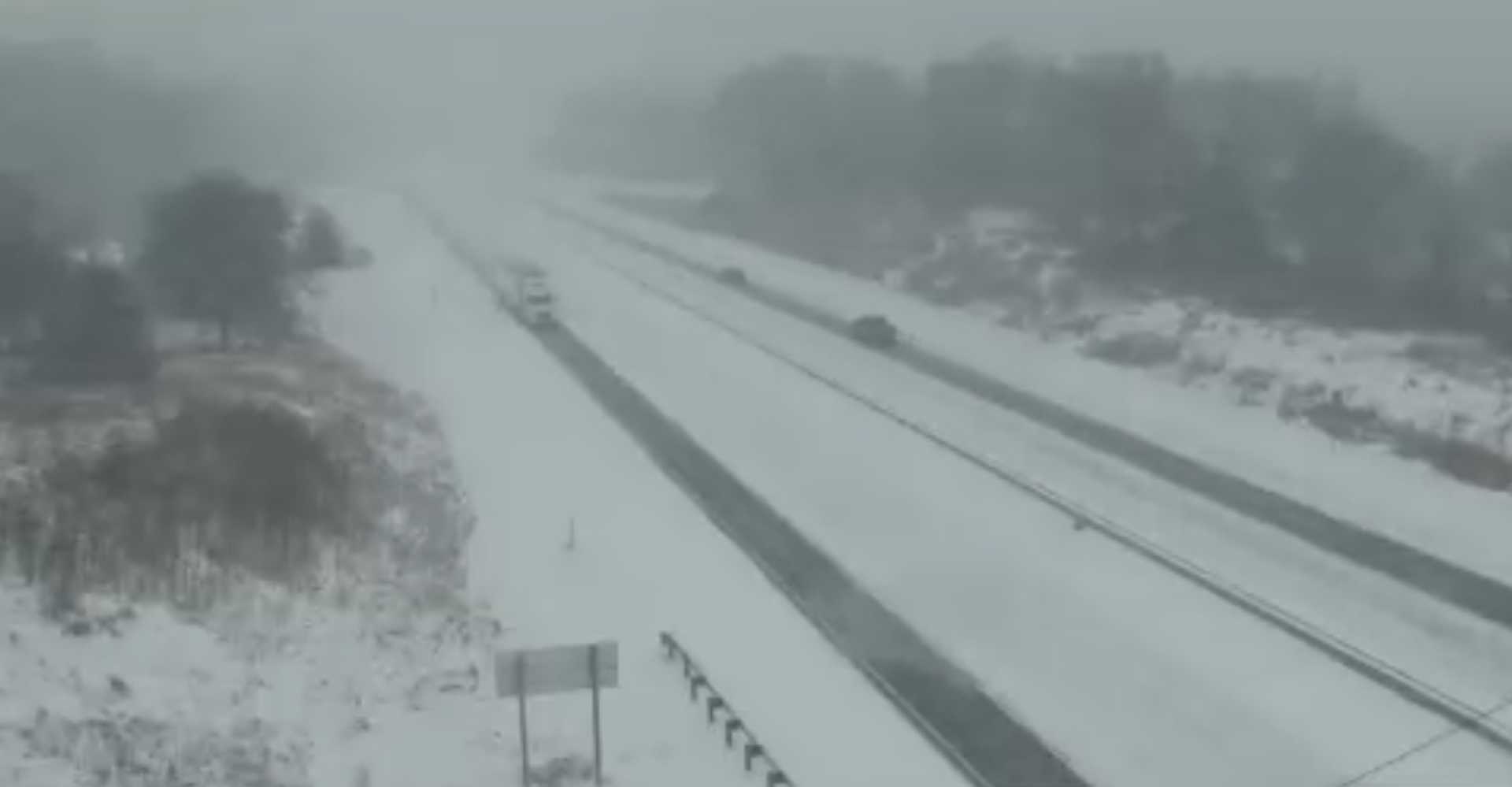 Snow Covered Roads Cedar Rapids Iowa Winter