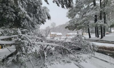 Snow Covered Roads In Richmond Virginia