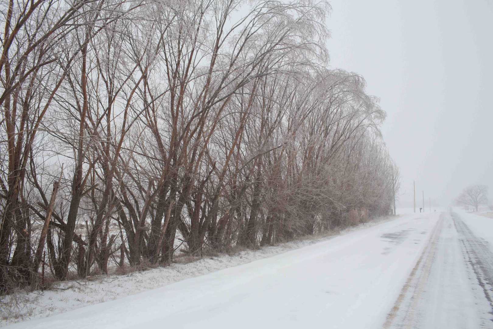 Snow Covered Roads In South Carolina Winter Storm