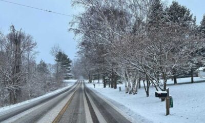 Snow Covered Roads Mid Michigan Winter 2025