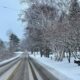 Snow Covered Roads Mid Michigan Winter 2025