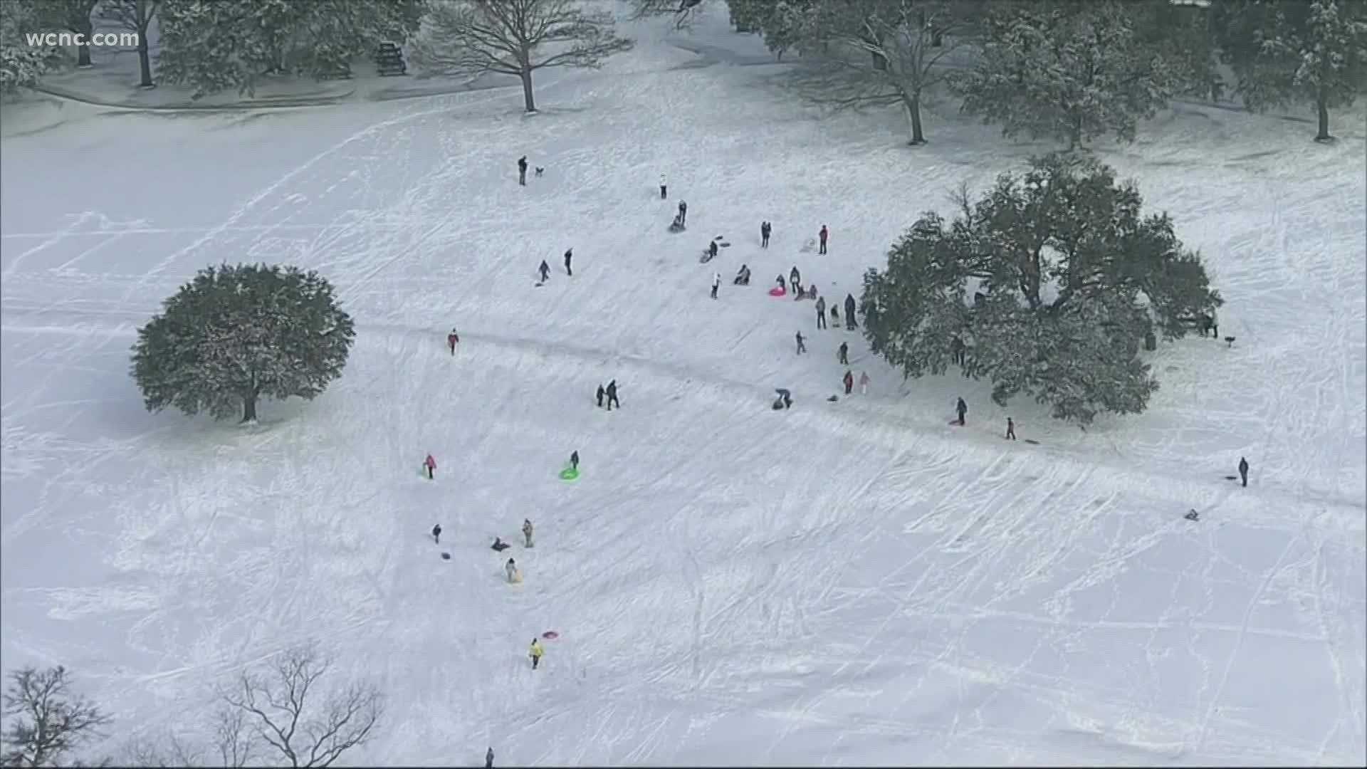 Snowfall In Charlotte North Carolina Winter Weather