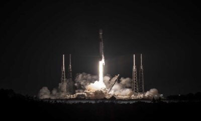 Spacex Falcon 9 Rocket Launch At Night