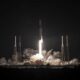 Spacex Falcon 9 Rocket Launch At Night