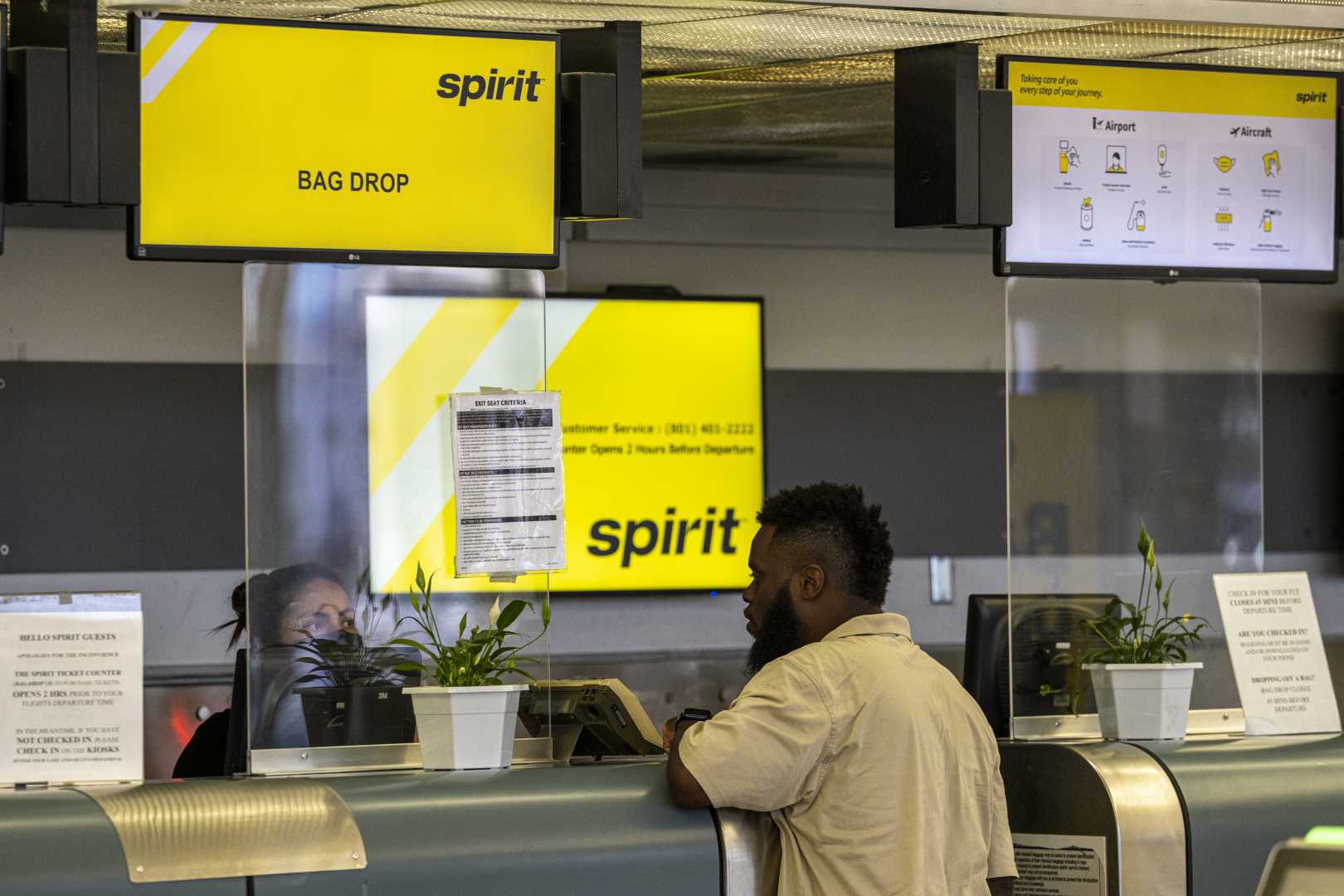 Spirit Airlines Check In Counter At Oakland International Airport