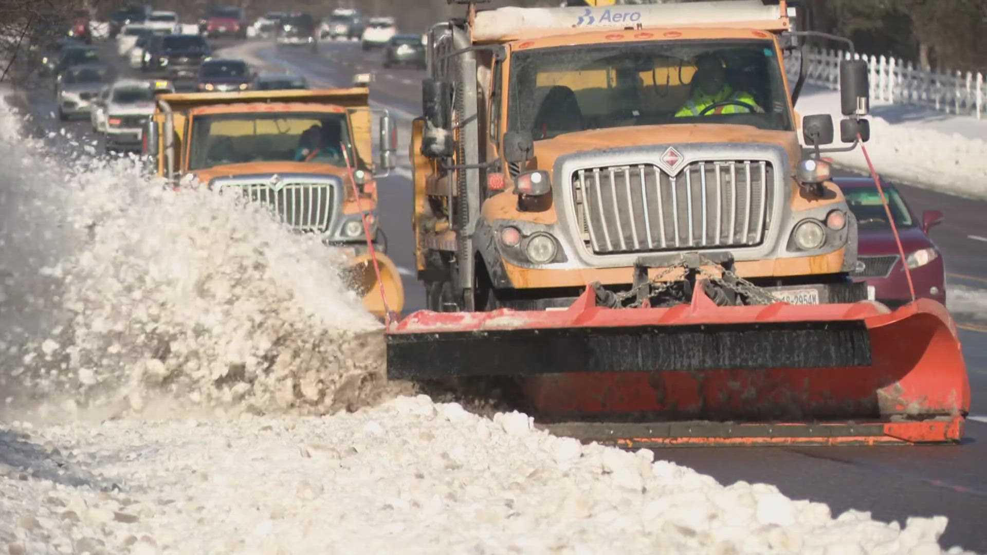 St. Louis Snow Plows Clearing Streets