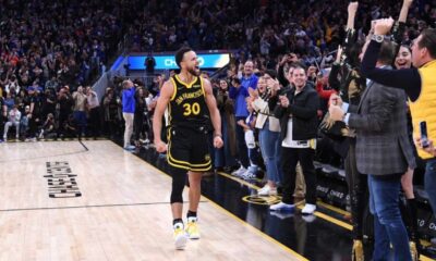 Steph Curry Shooting Three Pointer At Chase Center