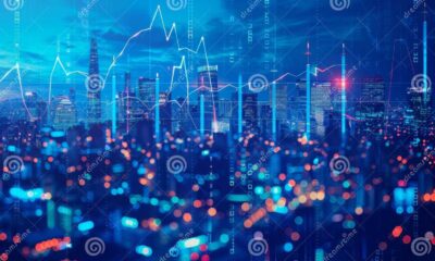 Stock Market Graph With Ai Technology Overlay