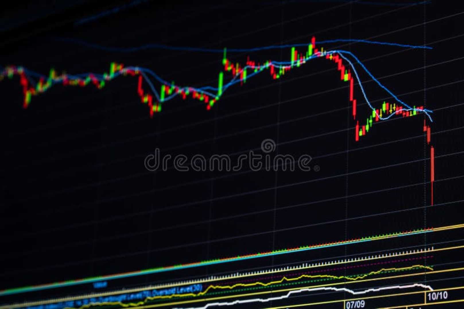 Stock Market Graph With Downward Trend