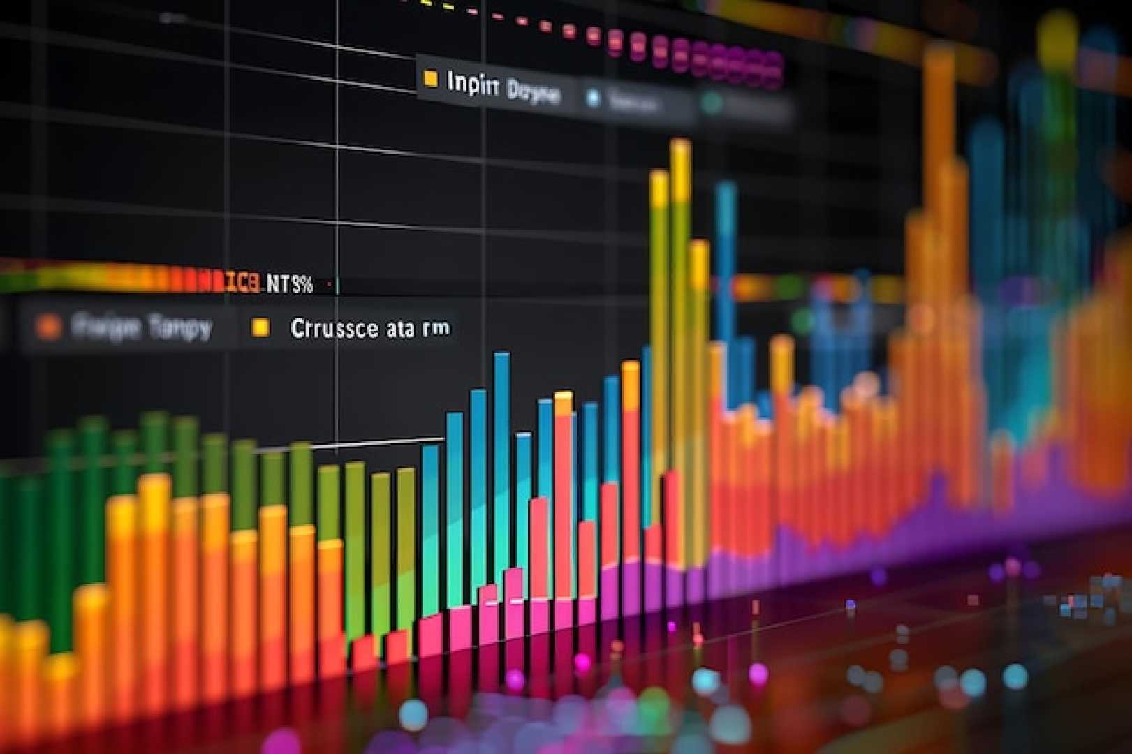 Stock Market Graph With Tech Sector Highlights