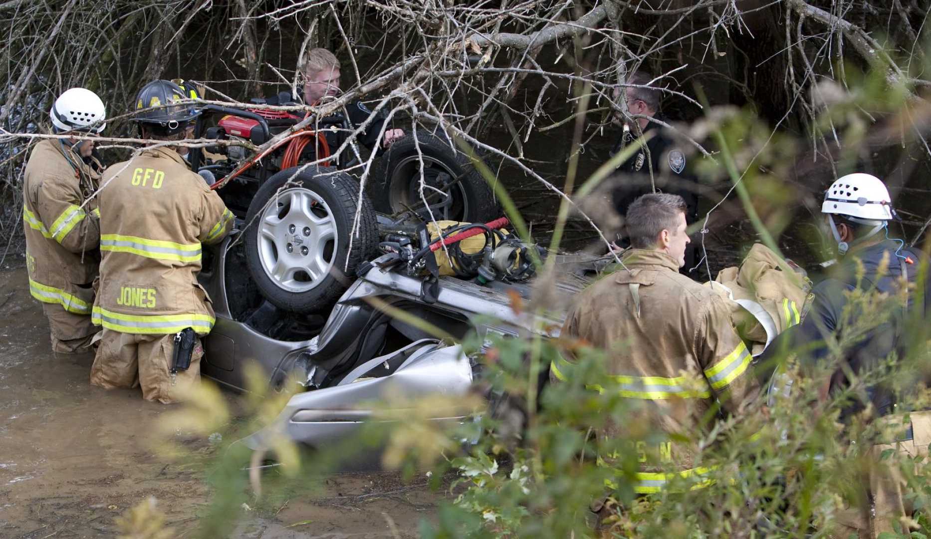 Submerged Car In Retention Pond Greensboro Nc