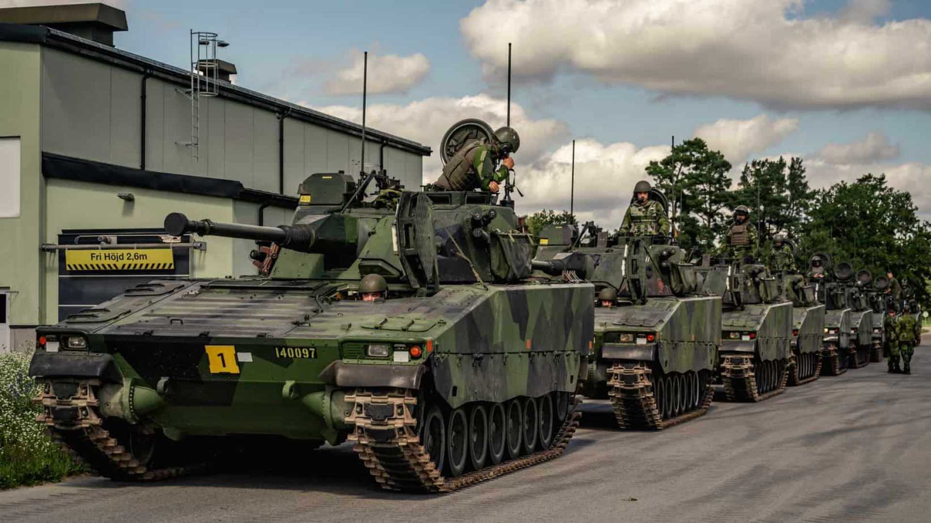 Swedish Strf9040 Infantry Fighting Vehicles Latvia