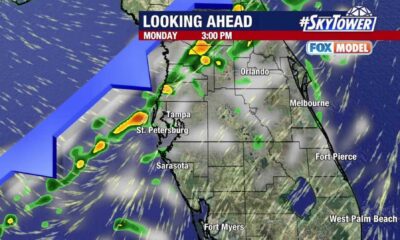 Tampa Bay Weather Forecast Map With Rain And Cold Front