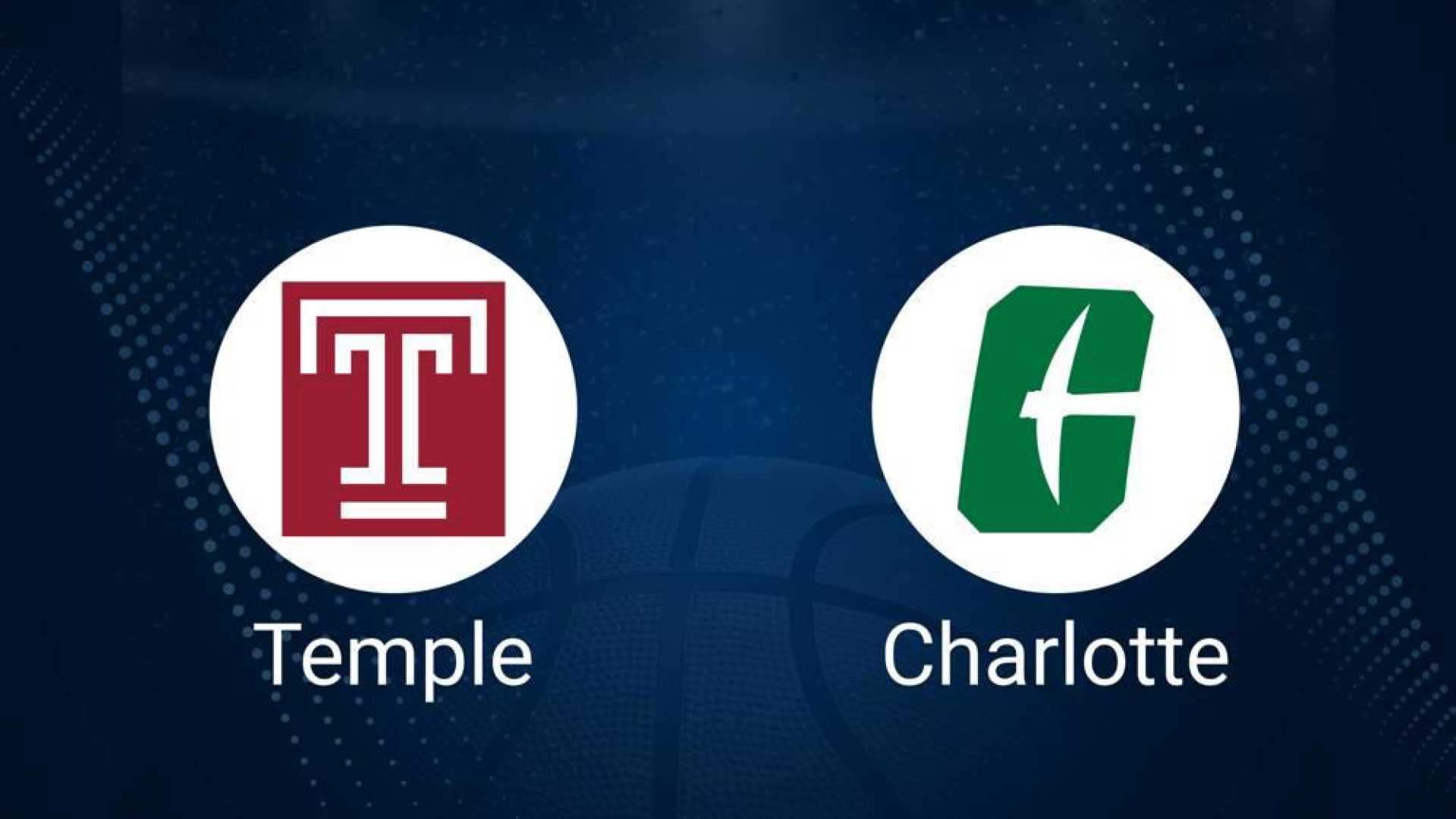 Temple Owls Vs Charlotte 49ers Basketball Game