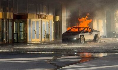 Tesla Cybertruck Explosion Las Vegas Trump Hotel