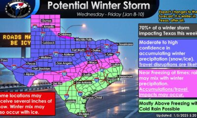 Texas Winter Storm Snow Ice Weather Map