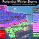 Texas Winter Storm Snow Ice Weather Map