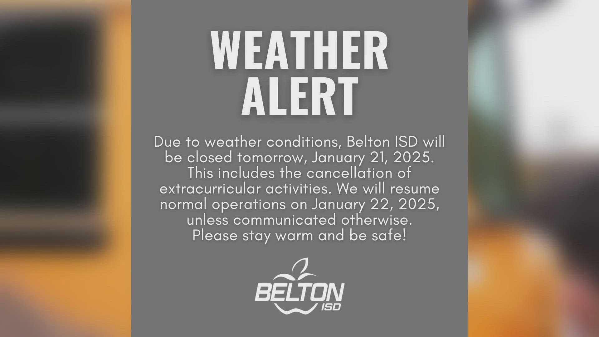 Texas Winter Weather School Closures 2025