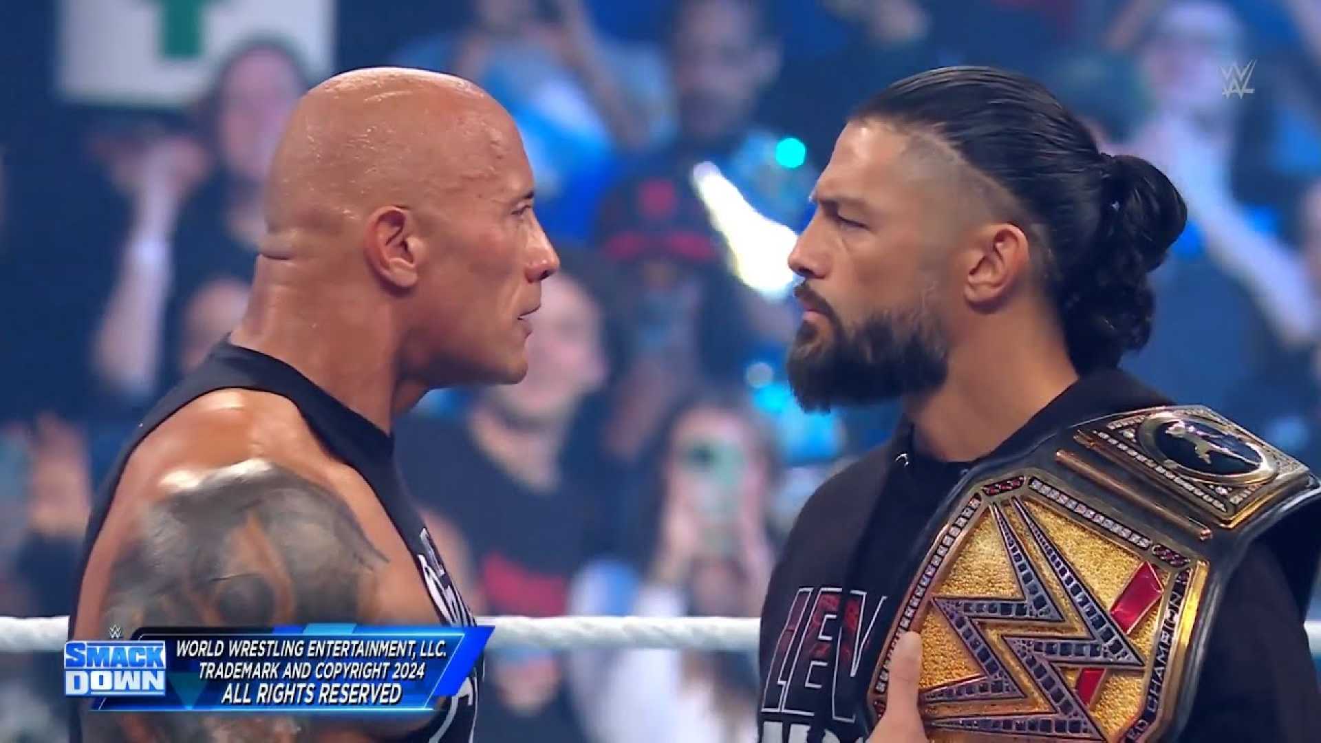 The Rock And Roman Reigns Wwe Face Off