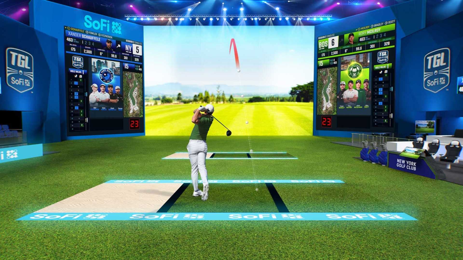 Tiger Woods Tgl Debut Indoor Golf League