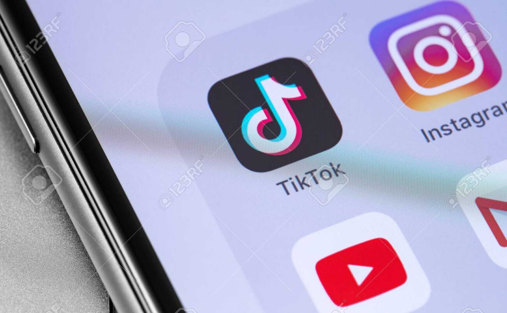 Tiktok App Logo On Smartphone Screen