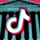 Tiktok Logo With U.s. Supreme Court Building