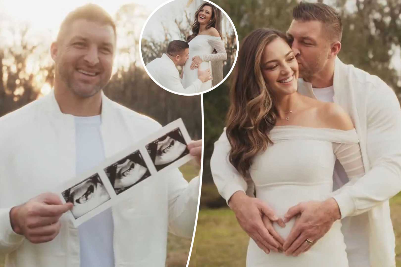 Tim Tebow Demi Leigh Pregnancy Announcement Photo