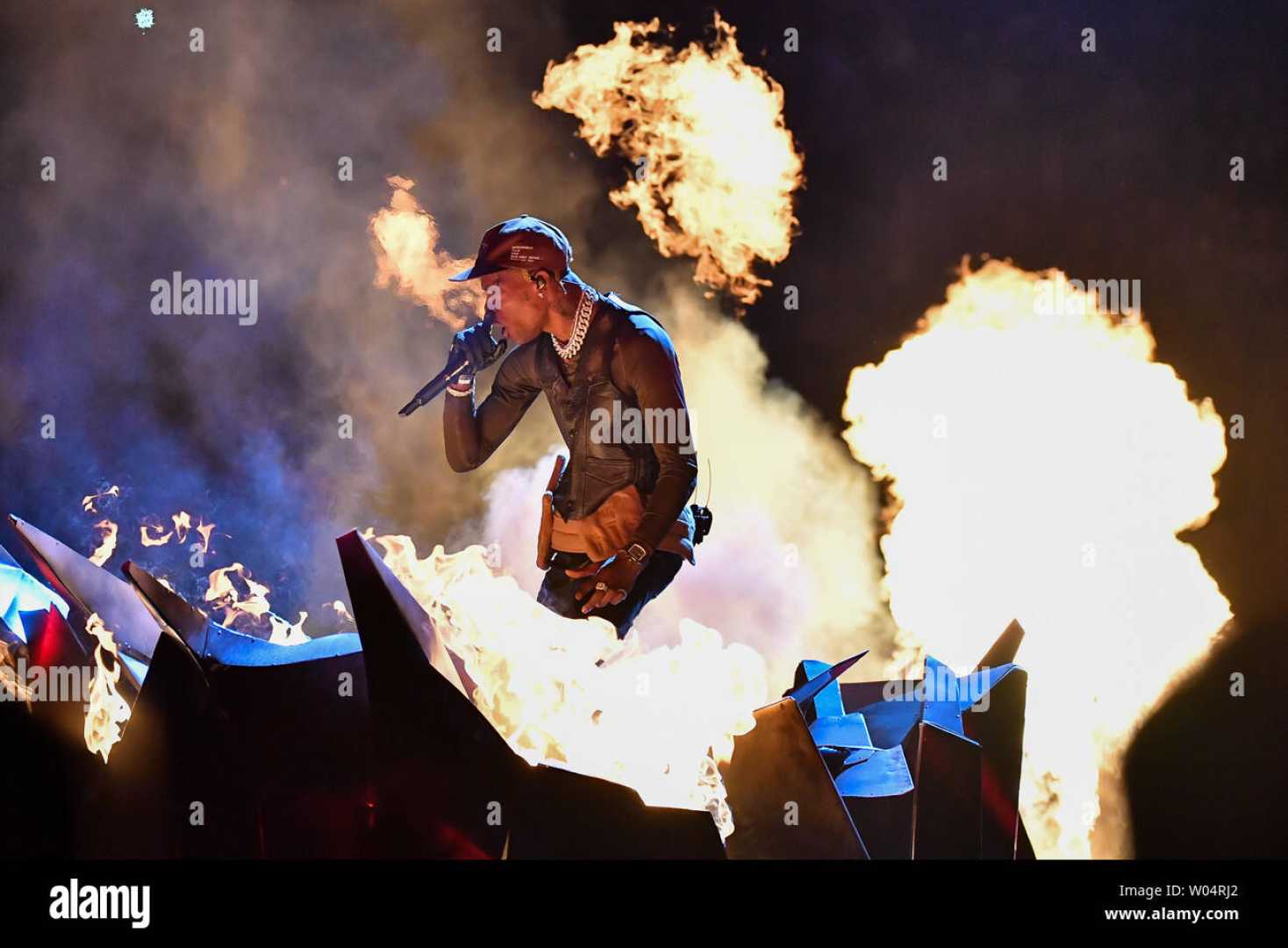 Travis Scott Performing At Mercedes Benz Stadium