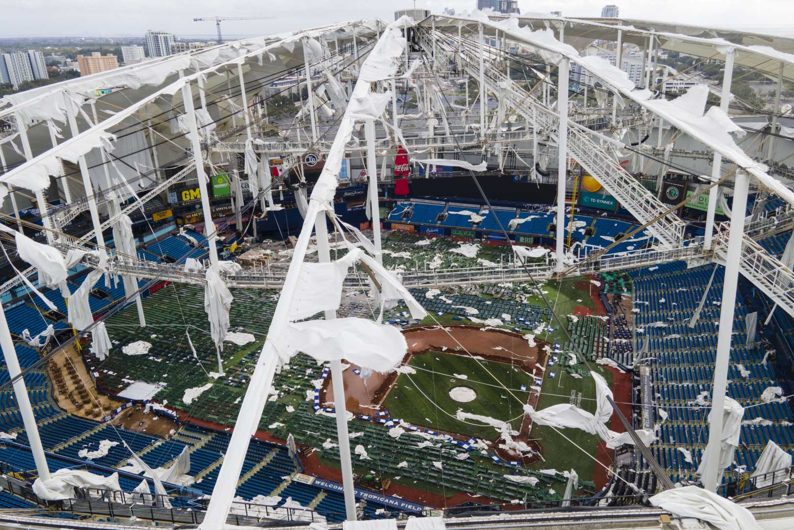 Tropicana Field Damage Hurricane Milton 2024