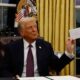 Trump Holds Biden Letter Resolute Desk Oval Office