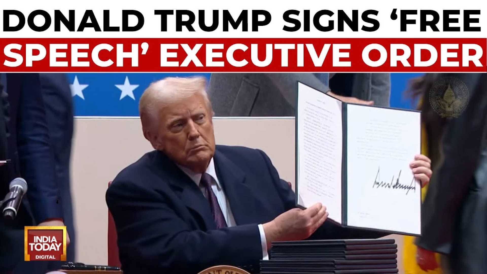 Trump Signing Executive Order On Free Speech