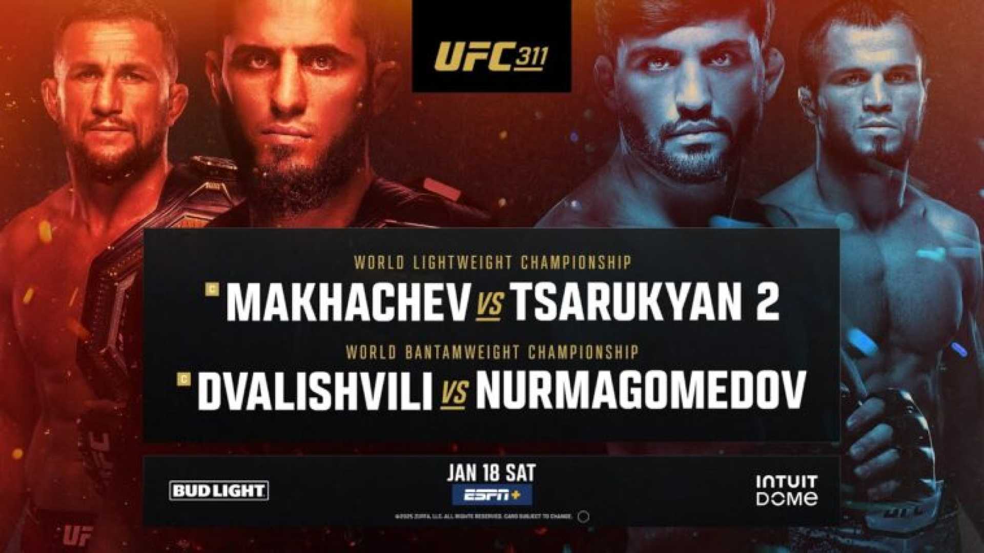 Ufc 311 Makhachev Tsarukyan Intuit Dome