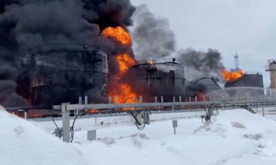 Ukrainian Drone Strike On Russian Fuel Depot