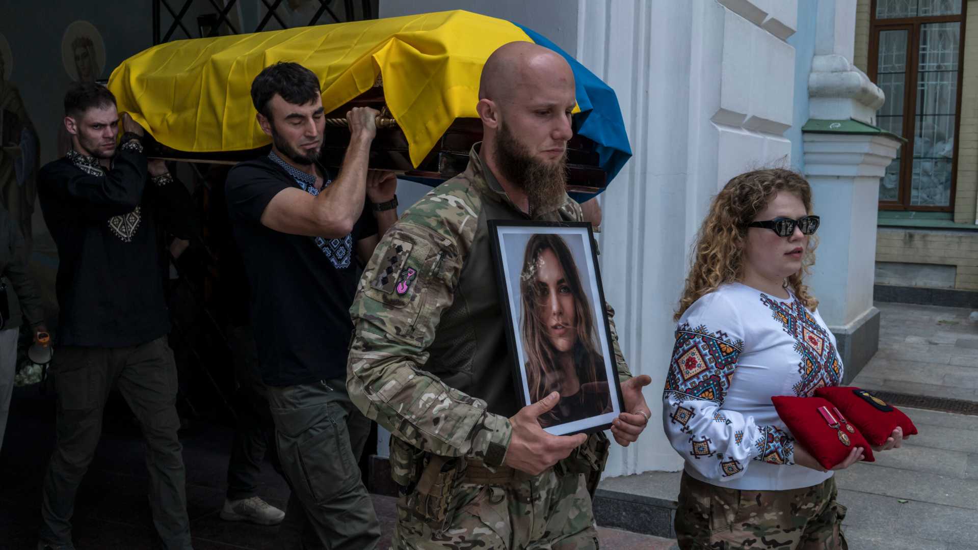 Ukrainian Soldier Funeral Kyiv Cathedral 2024