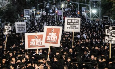 Ultra Orthodox Jewish Men Protest Israel Military Draft