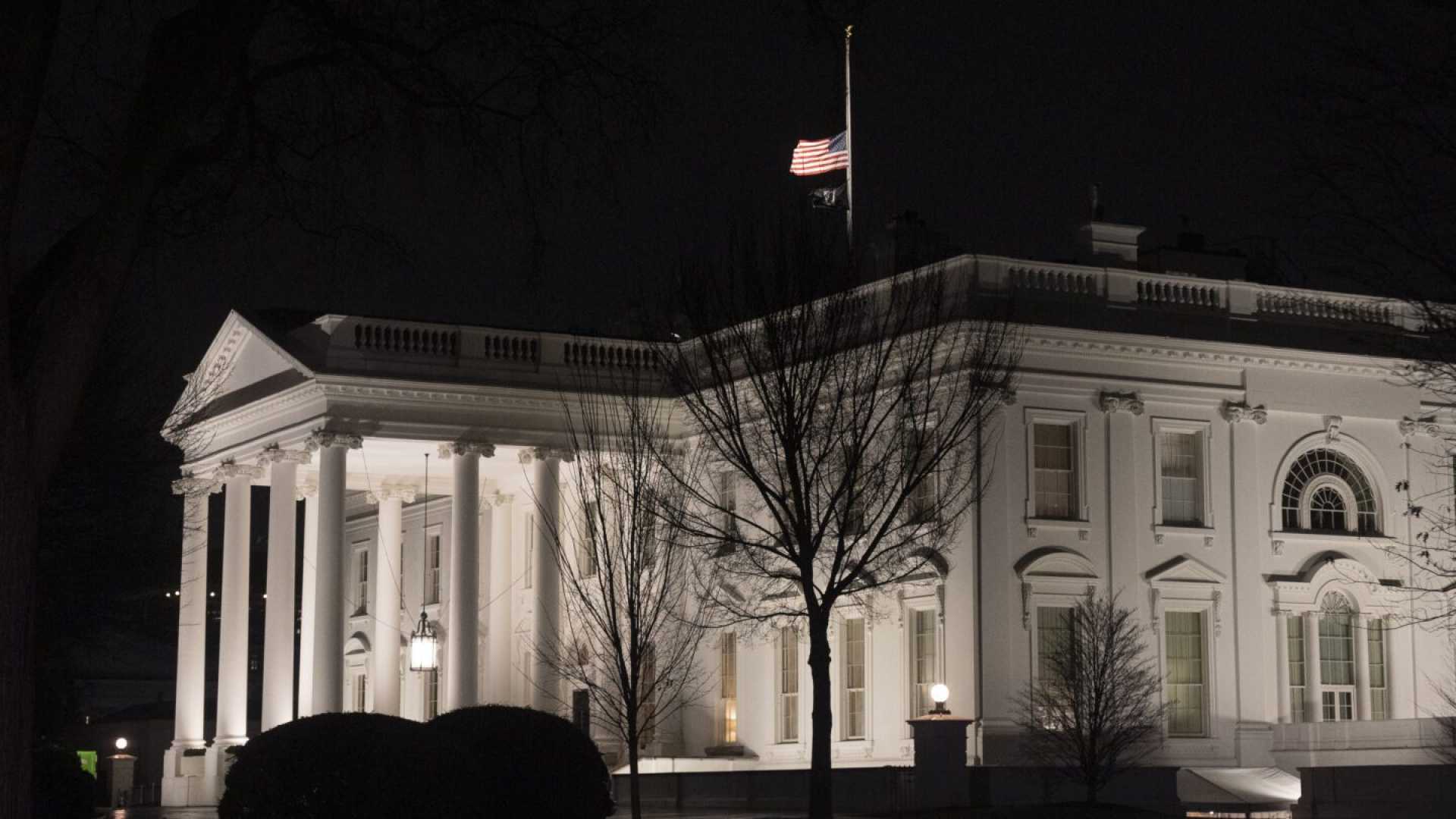 Us Flags At Half Staff Mourning Jimmy Carter