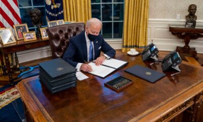 Us President Biden Signing Executive Order