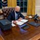 Us President Biden Signing Executive Order